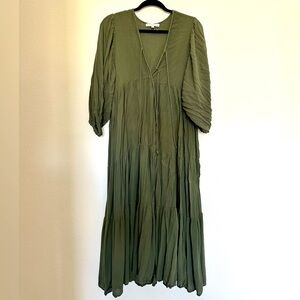 Young Fabulous and Broke Dawn Green Maxi Dress